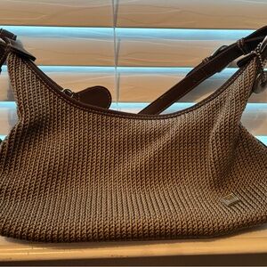 Brown Woven Shoulder Bag